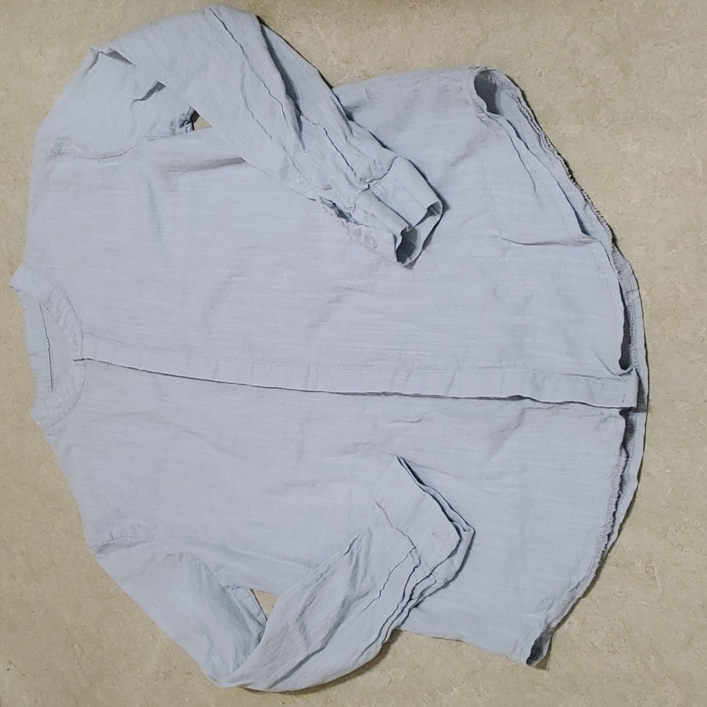 unbranded light blue linen-look shirt, men's szS